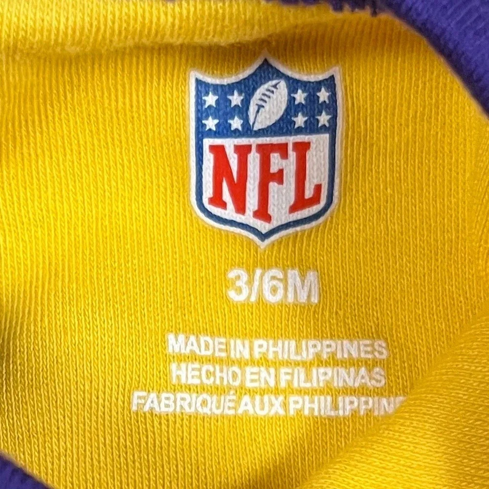 Minnesota Vikings Baby Girl 3-6M Bodysuits Lot of 2 NFL Gameday Fangirl Skol